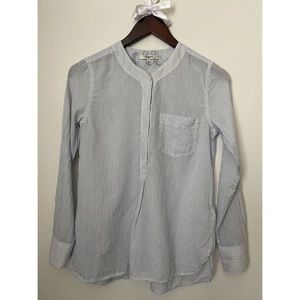 Madewell white & blue striped blouse